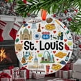 thumbnail image 2 of St. Louis Christmas Ornament, Ceramic/Acrylic Ornament, Special Keepsake for Mother, Valentine Ornament Gift, Seasonal Festival Keepsake, 2025 Edition, 2 of 5