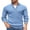 Blue, variant on Men's Quarter Zip Up Sweaters Slim Fit Lightweight Pullover Mock Neck Long Sleeve Polo Sweater