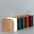 thumbnail image 2 of Bolsa de papel kraft, bolso de mano, bolsa de papel de alta gama, bolsa de embalaje de regalo de compras desechable, 2 of 3