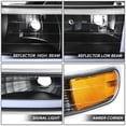 thumbnail image 3 of Faros delanteros DNA MOTORING con lente transparente con reflector ámbar Silverado 1500/2500 HD 99-02, 3 of 6
