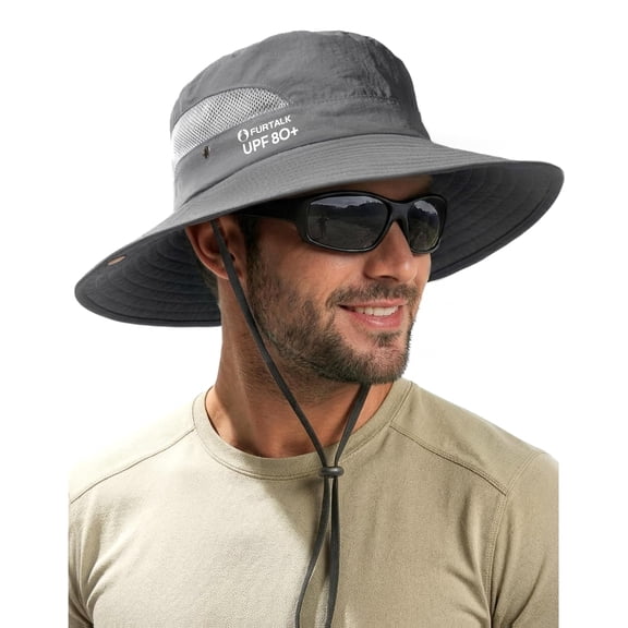 FURTALK Mens Bucket Sun Hat UPF 50  Wide Brim Hiking Fishing Beach Outdoor Hats