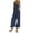 Blue, variant on Akafmk Plus Size Jumpsuits for Women Summer, Casual Rompers for Women, Women's Casual Solid Color Pocket Side Buckle Loose Wide Leg Jumpsuit Loose Fitting Overalls