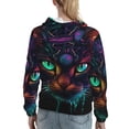 thumbnail image 7 of Goofa Futuristic Cat Warrior for Women's Hooded Sweatshirt with Eye-catching Drawstrings- Lightweight Pullover Hoodie with Kangaroo Pocket, Perfect for Everyday Wear-X-Large, 7 of 7
