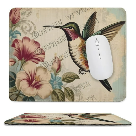 Hummingbird Mouse Pad, 10"x12" Gaming Mouse Pad, Mousepad With Stitched Edge, Non-Slip Rubber MousePads for Office Laptop