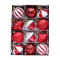 thumbnail image 2 of 12 Pcs Hanging Balls Xmas Ornaments Tree Decorations Glittering Design for Holiday Home Decor and Party, 2 of 9
