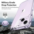 thumbnail image 5 of ESR for iPhone 13 Case/iPhone 14 Case, Military-Grade Protection, Shockproof Air-Guard Corners, Yellowing-Resistant Acrylic Back, Phone Case for iPhone 14/iPhone 13, Air Armor Case, Clear Purple, 5 of 7