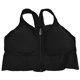 thumbnail image 3 of Sujetador deportivo con cremallera frontal transpirable, sujetador acolchado con tiras para mujer, sujetador de entrenamiento con espalda cruzada inalámbrica, negroNegro L, 3 of 9