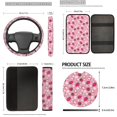 thumbnail image 5 of Uorisanigo Strawberry Printed Car Seat Covers Full Set with Steering Wheel Cover,Cup Coasters,Seat Belt Cushion,Handbrake,Center Console Pad,Gear Shift Knob,Headrest Protector,Keychain,Set of 18, 5 of 7