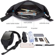 BANGE Waterproof Hard Shell Sling Crossbody Bag with Adjustable Strap, Gray