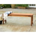 thumbnail image 3 of Natural Brown Acacia Wood Patio Bench 53", 3 of 8