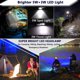thumbnail image 5 of Potente linterna frontal LED, recargable por USB, con 5 modos de iluminación, IP67 a prueba de agua, sensor de movimiento, ideal para pesca, senderismo, ciclismo, lectura y camping., 5 of 5