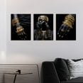 thumbnail image 4 of Hieng 3 Panels Abstract Black Woman Wall Art Modern American African Canvas Prints Painting for Living Room Bedroom Office - 12"x16"x3pcs, 4 of 5
