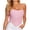 Pinks, variant on Womens Strapless Tank Tops Sleeveless Open Back Boned Mesh Bustier Zip Back Corset Bodyshaper Crop Top
