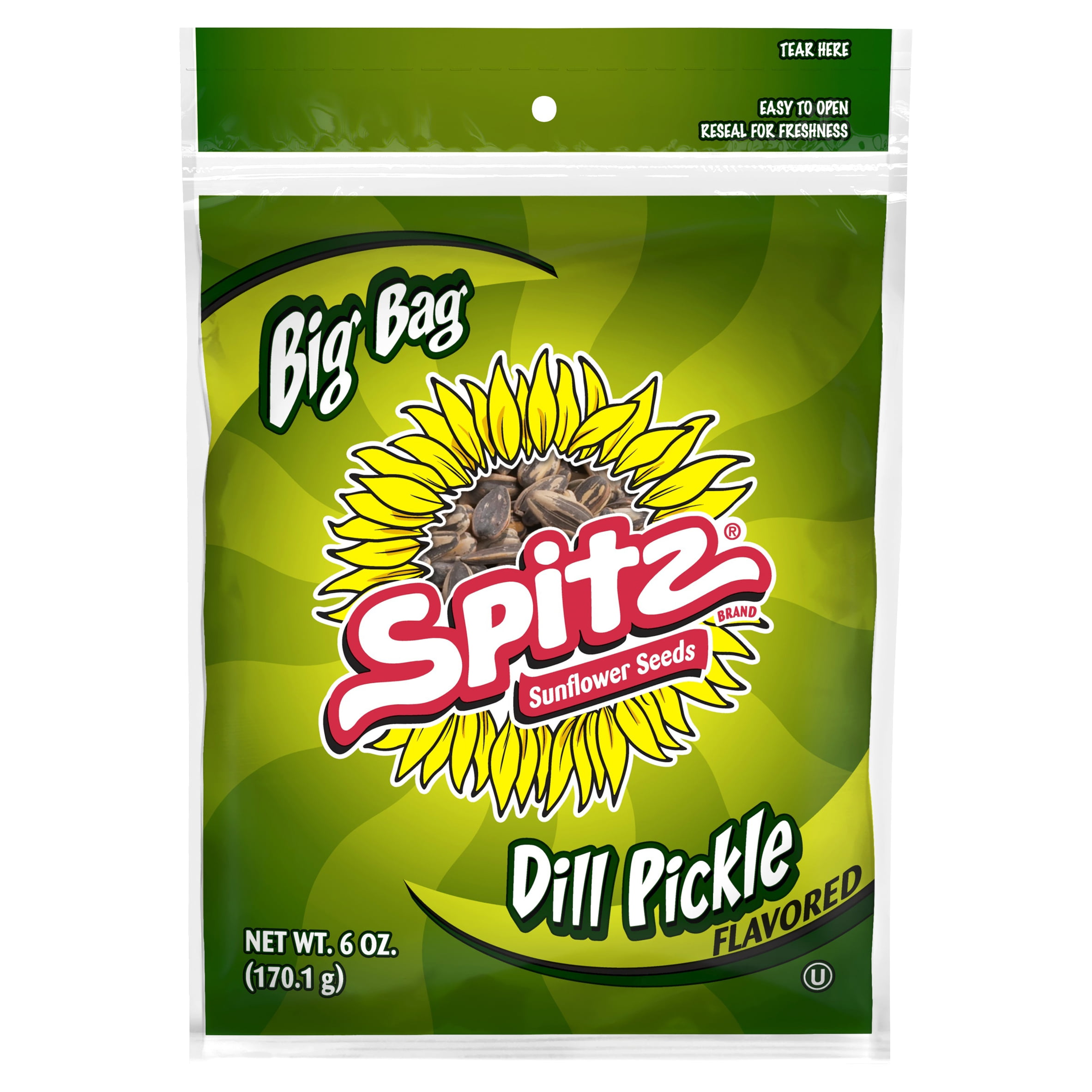 Spitz Dill Pickle Flavored SuNFLower Seeds, 6 oz - Walmart.com