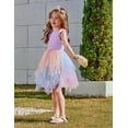 thumbnail image 4 of Vestido Arshiner Tutú de tul para niños pequeños, de 3 a 4 años, color morado, 4 of 8