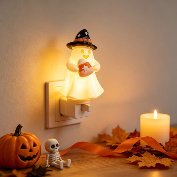 Ghost Wall Decoration LED Luminous Halloween Prop for Indoor Outdoor Party Hanging Ghost Pumpkin Lantern Decor for Home Porch Tree Festival Ambiance