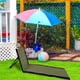 thumbnail image 1 of Puntoco Esterilla de playa plegable con respaldo, 110 x 38 cm, ajustable, de tela, para playa, reclinable, acolchada, con respaldo, 1 of 4