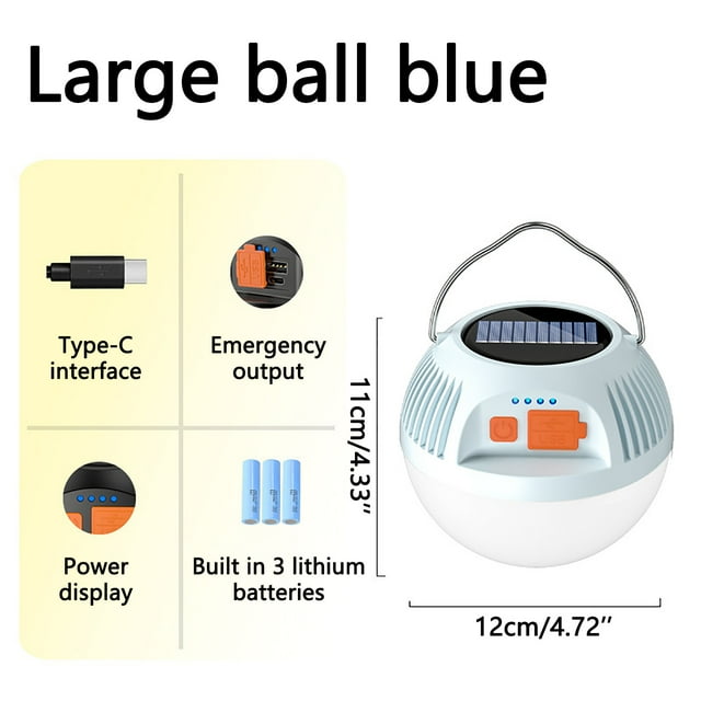 Agiferg Outdoor Multi-function Spherical Camping Light Portable Strong Light LED Camping Light Outdoor Lighting