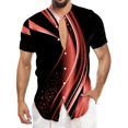 thumbnail image 1 of Men'S Casual Short Sleeved Shirt, Men'S Standing Collar Fashionable Button Up Shirt 2XL, 1 of 4