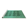 thumbnail image 2 of Ahgly Company Machine Washable Indoor Rectangle Oriental Turquoise Blue Traditional Area Rugs, 2' x 5', 2 of 4