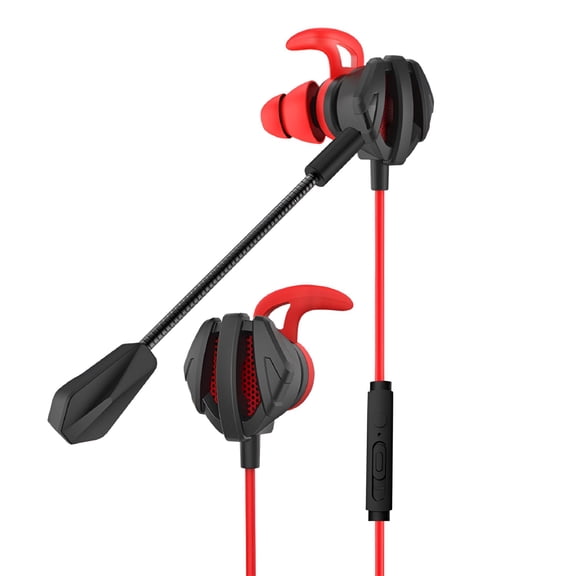 GJX Wired Gaming Headset In-Ear Earphones Noise Cancelling Stereo Game Earbud with Microphone for Cellphones Pc Laptop