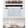 thumbnail image 3 of Light Blue Plaid Kitchen Dish Towels for Drying Dishes Set of 3, Modern Minimalist Country Waffle Weave Microfiber Hand Tea Bathroom Towels Quick Dry & Absorbent Towel 15.7x23.6, 3 of 7
