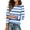White, variant on Stralyhd Womens Striped Long Sleeve Shirts Fall Outfits Trendy Crewneck Button Cuffs Tops Puff Sleeve Fashion Clothing White M