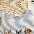 thumbnail image 4 of JAJAHO Boys Girls Bodysuits Sleeveless Striped Cartoon Embroidery Romper Baby Clothes 0-18M Trendy Onesie, 4 of 6