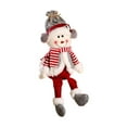 thumbnail image 2 of Fabric Snowman Santa Claus and Reindeer Doll Set Christmas Decorations for Home - Soft Plush Holiday Character Dolls for Window Displays, Mantel Decor, Festive Winter Decor, 2 of 5