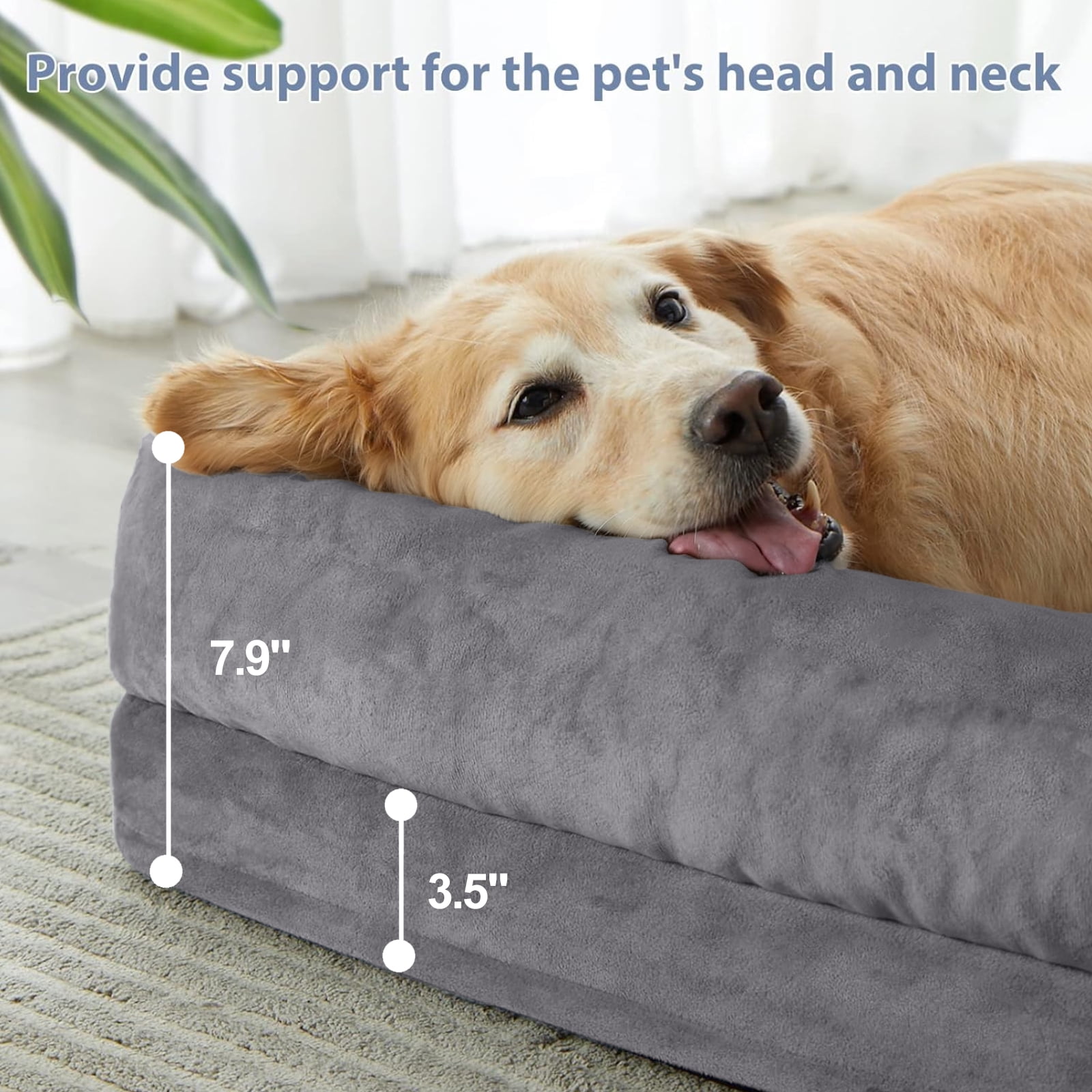 PayUSD Dog Beds for Extra Large Dogs Waterproof Orthopedic Pet Sofa with Removable Washable Cover