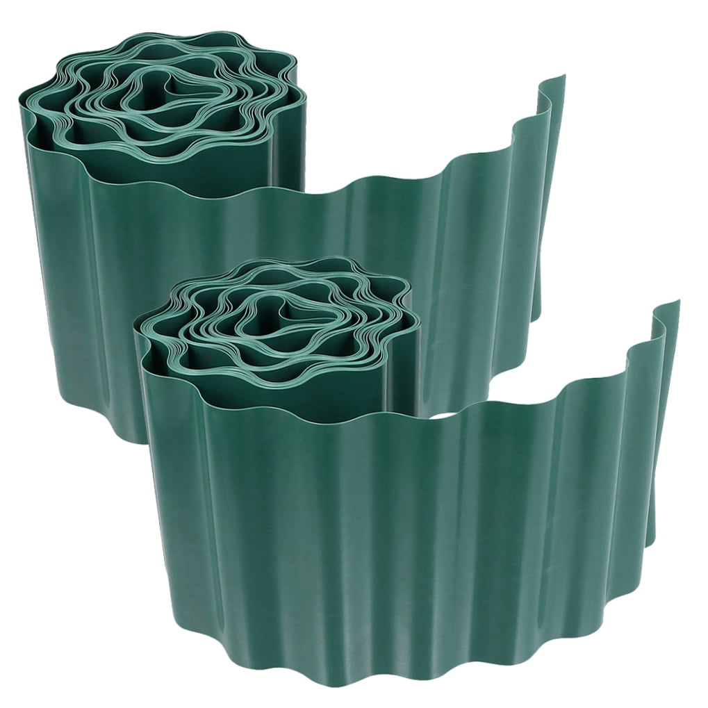 LEORX 2 Rolls Garden Landscape Edging Border Dark Green for Balconies