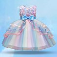 thumbnail image 2 of Zszcpp Baby Girl Newborn Dresses Rose Embroidered Princess Layered Sheer Party Gown Pageants Soft Casual Dresses, 2 of 5