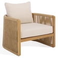 thumbnail image 4 of Safavieh Couture Gale Coastal Teak Patio Chair, Natural/Beige, 4 of 12