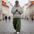 thumbnail image 6 of Havenx Mens Sweatpants Straight Wide Leg Drawstring Joggers with Pockets Elastic Waist Open Bottom Sweatpant Gym Lounge Athletic Workout Fall Winter Pant,Camouflage Green L, 6 of 6