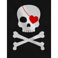 thumbnail image 2 of Tstars Boys Unisex Valentine's Day Shirts for Kids Love Pirate Skull and Heart Valentine's Day Best Gift Idea for Boy Toddler Kids Graphic T Shirt, 2 of 6