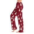 thumbnail image 2 of LHVUOA Christmas Womens Pajama Pants Drawstring Stretch Cute Xmas Print Pjs Casual Elastic Waist Pajama Pants, 2 of 5