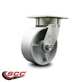 thumbnail image 2 of 6 Inch KP Semi Steel Cast Iron Wheel Swivel Caster with Bronze Bearing SCC, 2 of 2