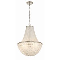 BRI-3006-SA Crystorama Lighting Brielle - 18 Inch Six Light Chandelier-Antique Silver Finish    -Traditional Installation