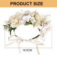 thumbnail image 2 of Corona de flores de boda para niñas, diadema Floral, tocado de corona, guirnalda de mujer con cinta ajustable, 2 of 5