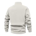 thumbnail image 6 of MYAOYI Mens Everyday Full Zip Jacket Mock Neck Ribbed Trim Outdoor Top, 6 of 6