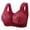 Wine, variant on Antinious Womens Lace Front Closure Wireless Breathable Seamless Support Comfortable Everyday Bra