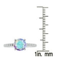 thumbnail image 3 of Sterling Silver with Mercury Opal Topaz and White Topaz Engagement Ring, 3 of 3