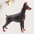 thumbnail image 3 of EeaseCA 1pc Doberman Model Simulation Lifelike Static Dog Animal Statue Figurine Desktop Adornment (Brown), 3 of 7