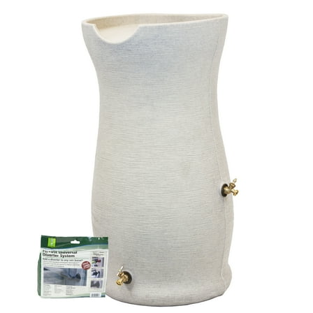 Impressions Corsican 50 Gallon Rain Saver with Diverter - Sandstone