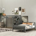 thumbnail image 3 of Twin over Full Loft Bed with Staircase,Gray, 3 of 13