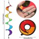 thumbnail image 2 of Brillar Molino de viento en espiral colorido, Spinner de viento para decoración del hogar y jardín (Color), 1 unidad, 2 of 5