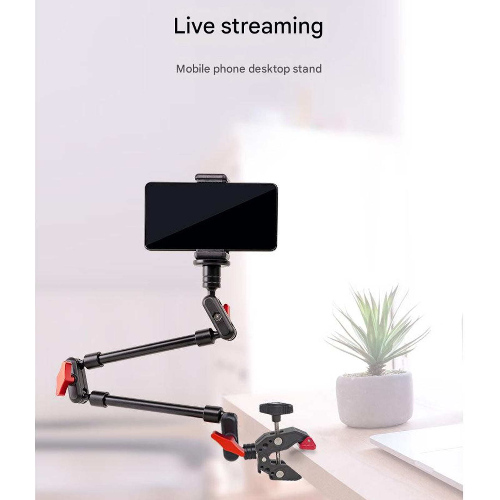 Flexible Friction Arm Holder LED Light Microphone Video Fill Light Mount Studio