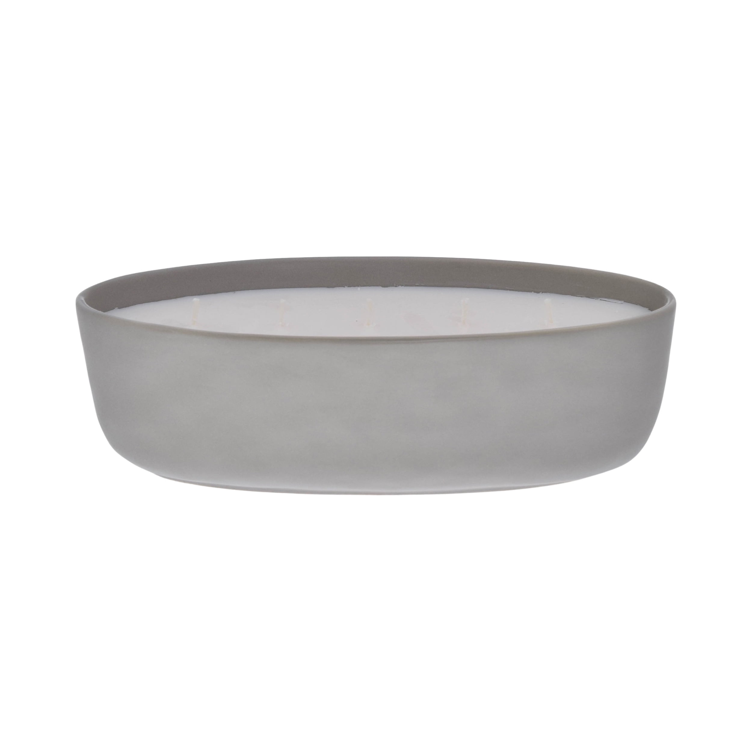 (4 pack) Better Homes & Gardens 40.5 oz 5-Wick Ceramic Candle, Salted Coconut & Mahogany, Grey