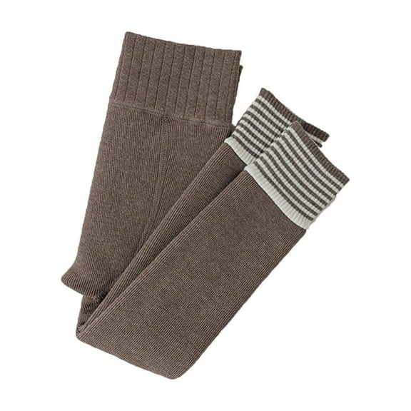 AOMPMSDX Girls Pants Winter Thick Padded Tights For Children Leggings For Girls Leggings Thermal Pantyhose Ninth Pants Girls Clothes Brown 9 Years-12 Years