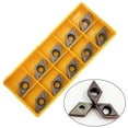thumbnail image 2 of 10 Pcs DCMT 11T308 DCMT32.52 Carbide Insert 55° Rhombus Cutting tool carbide tips, 2 of 9